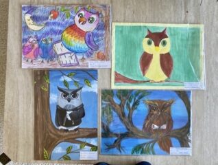 Ukrainian children's art, created for the International Owl Education Center Houston, MN